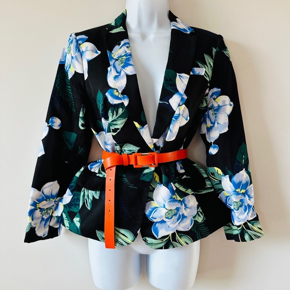 Banana Republic Jackets & Blazers - Beautiful Floral Print Linen Blend Blazer Jacket By Banana Republic Size 4